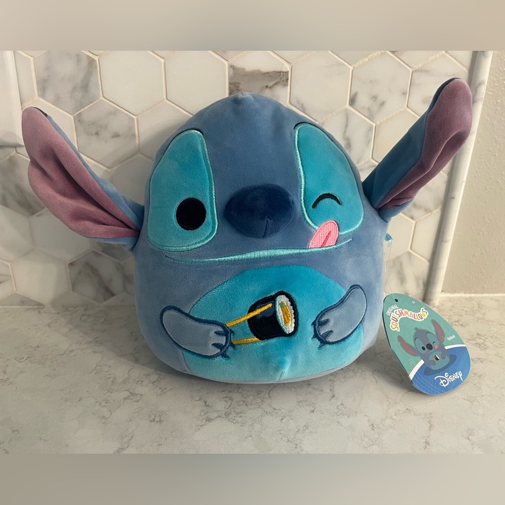 Disney Stitch Eating Sushi Squishmallow 8” Plush Toy